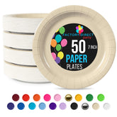 7 In. Ivory Paper Plates - 50 Ct.