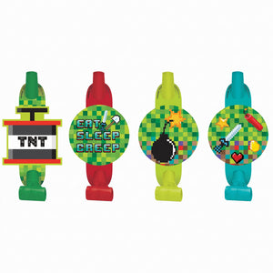 Pixel Party Blowout Noisemakers, 8-Pack
