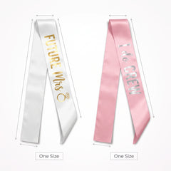 Elegant Bachelorette Sash Set - Pack of 8