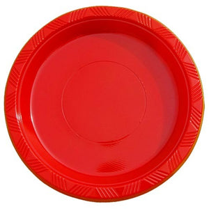 7 in. Red Plastic Plates | 15 Count