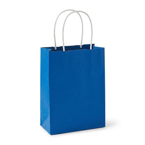 Royal Blue Kraft Party Gift Bags - 5"