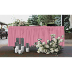 Pink Plastic Table Skirt