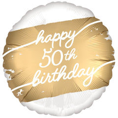 Golden Age 50th Birthday Foil Balloon