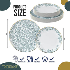 Trend Roses 40 pack plate set - 20 of each