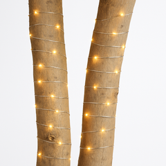 100 LED Warm White Silver Wire String Lights