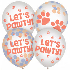 Let's Pawty! Latex Balloons for Kids Birthday