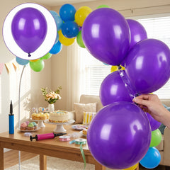 Vibrant Purple Latex Balloons - 12" 72 Pack for Celebrations
