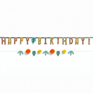 Jungle Theme "Get Wild" Birthday Banner Kit - 2 Pack