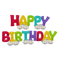 Vibrant Happy Birthday Yard Sign Balloon Kit
