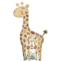 Soft Jungle Baby Giraffe Foil Balloon
