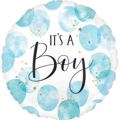 It’s a Boy Blue Watercolor Baby Shower Balloon