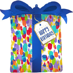 Colorful Gift Box SuperShape Foil Birthday Balloon