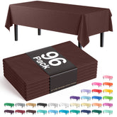 Premium Brown Plastic Table Cover | Case of 96