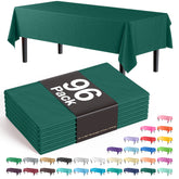 Premium Dark Green Plastic Table Cover | Case of 96