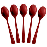 Heavy Duty Burgundy Plastic Spoons | Case of 1200