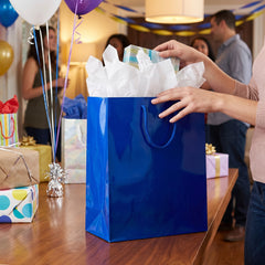 Glossy Royal Blue Medium Gift Bag