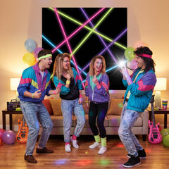 Retro Glow 80s/90s Scene Setter Decoration Kit