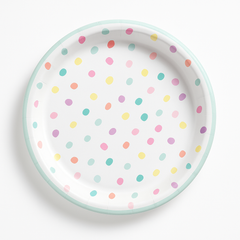Easter Blessings 6.75" Polka Dot Paper Plates