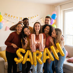 Rose Gold Foil Letter H Balloon