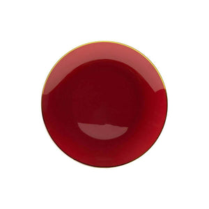 8 In. Burgundy Classic Design Plates | 10 Count