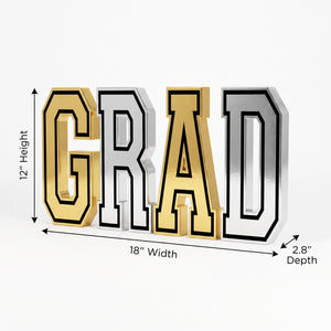 Oversized Graduation "GRAD" Centerpiece Decoration