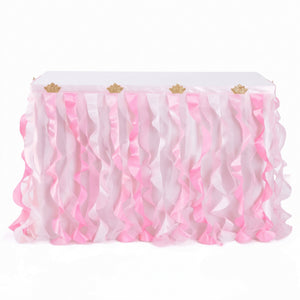 Disney Princess Fabric Table Skirt with Pink Ruffles