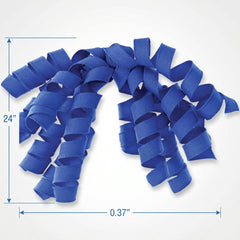 Neon Blue Curly Grosgrain Gift Bow