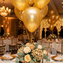Gold Pearl Latex Balloons - Bulk 12-inch