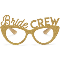 "Bride Crew" Glitter Cat Eye Glasses - Bachelorette Party Accessory (6ct)