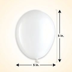 Classic White 5" Latex Balloons - Pack of 50