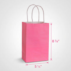 Bright Pink Small Kraft Gift Bag