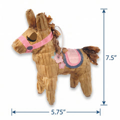 Mini Saddle Up Horse Piñata Hanging Decoration for Kids' Birthday
