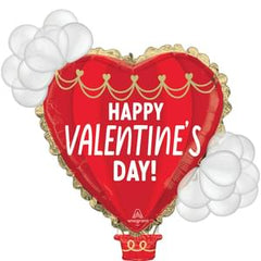 Shimmering Heart Foil Balloon - Super Shape for Valentine's Day