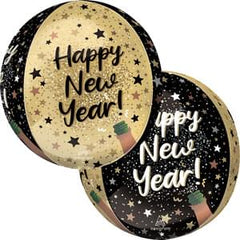 Sparkle New Year's Orbz Foil Balloon - 16"