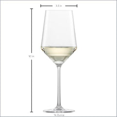 Zwiesel Glas Pure Sauvignon Blanc White Wine Glass (Set of 2), Wine Glasses for White Wine, Dishwasher-Safe Tritan Crystal Glasses, Made in Germany (14 Ounce)