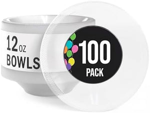 12 Oz. Clear Plastic Bowls | 100 Count
