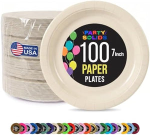 7 in. Ivory Paper Plates | 100 Count