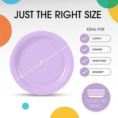 7 in. Lavender Paper Plates | 100 Count