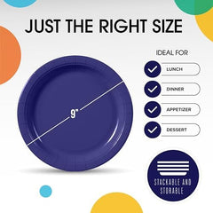 9 in. Navy Paper Plates | 50 Ct.