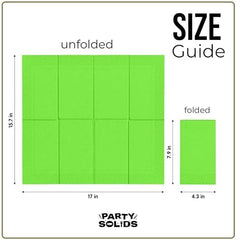 Lime Green Guest Towel Napkins | 8 in. x 4 in. | 40 Ct.
