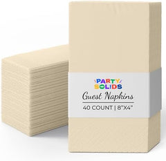 Ivory Guest Towel Napkins | 8 in. x 4 in. | 40 Ct.