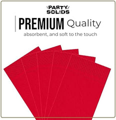 Red Guest Towel Napkins | 8 in. x 4 in. | 40 Ct.