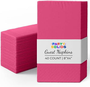 Cerise Guest Towel Napkins | 8 in. x 4 in. | 40 Ct.
