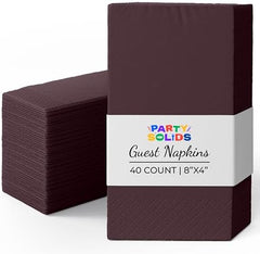 Brown Guest Towel Napkins | 8 in. x 4 in. | 40 Ct.