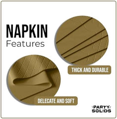 Gold Guest Towel Napkins | 8 in. x 4 in. | 40 Ct.