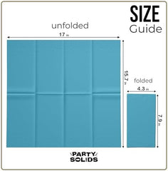 Turquoise Guest Towel Napkins | 8 in. x 4 in. | 40 Ct.