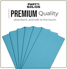 Turquoise Guest Towel Napkins | 8 in. x 4 in. | 40 Ct.