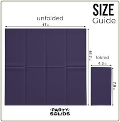Dark Purple Guest Towel Napkins | 8 in. x 4 in. | 40 Ct.