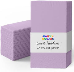 Lavender Guest Towel Napkins | 8 in. x 4 in. | 40 Ct.