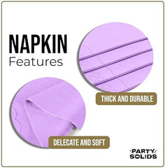 Lavender Guest Towel Napkins | 8 in. x 4 in. | 40 Ct.